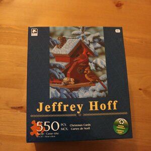 Jeffrey Hoff 550 Piece Puzzle Birds Cardinal Christmas Cards 18"x24"
